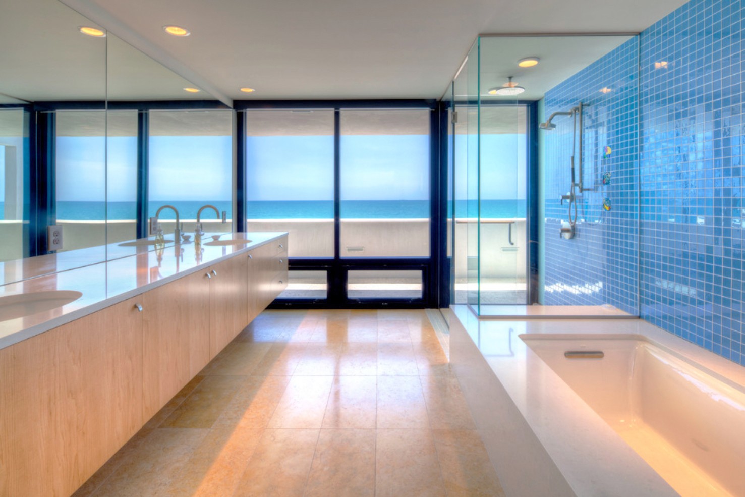 Lemon-Bay-Glass-Custom-Shower-Enclosure-Glass-and-Mirror_Frameless Enclosures