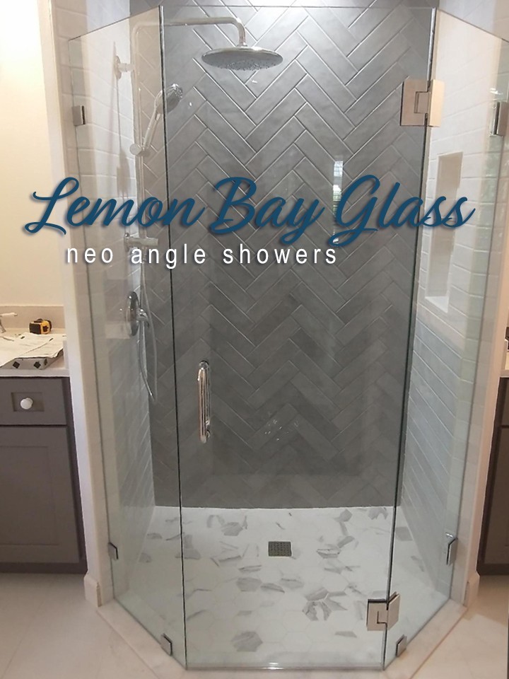 Neo Angled Enclosures · Glass And Mirror Company Englewood Fl