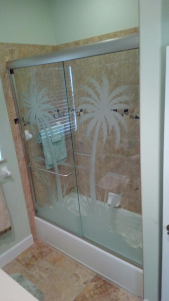 Custom-etched-doors_Artful-Etchings_By-Pass-Shower-doors_supplied-installed-LemonBayGlass-Copy