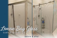 Lemon-Bay-Glass_Etched-Glass-Shower-Doors_Bypass-shower-doors-Before-After_032822