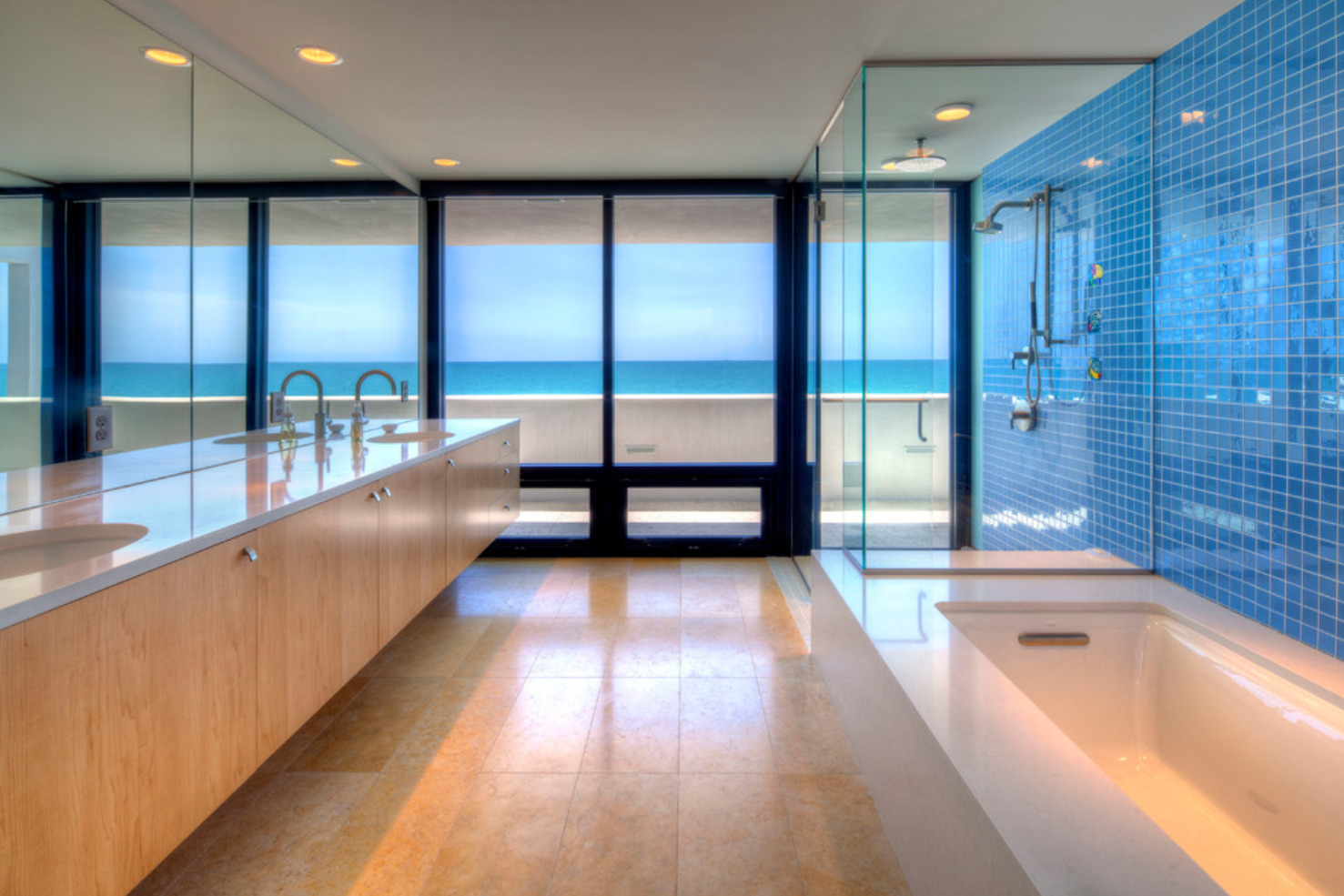 Custom Bath Shower Mirror Design