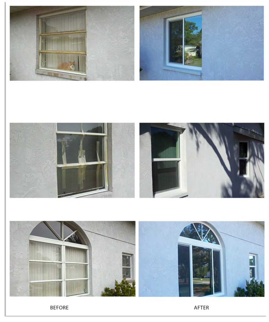 Replacement Windows_Before and After_Lemon Bay Glass