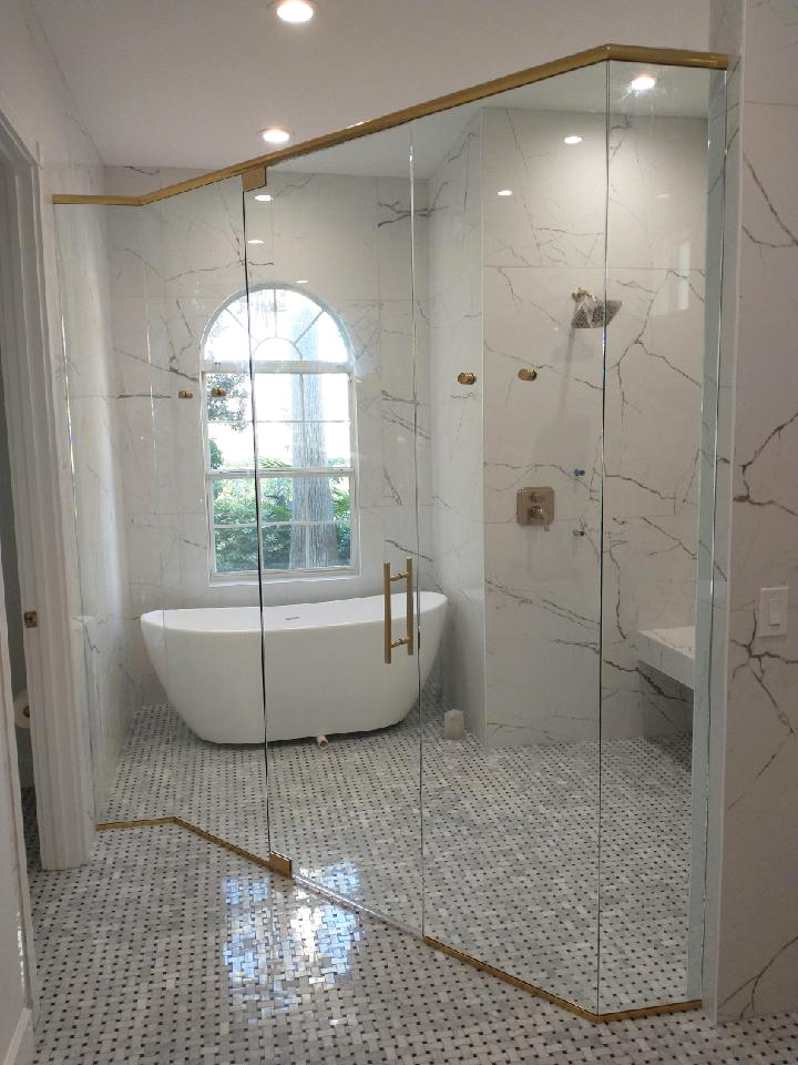 Wet Room Shower Bath Enclosure by Lemon Bay Glass