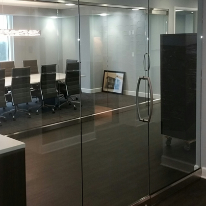 Lemon Bay Glass - Commercial Glass - Glass Office Walls and Hinged Glass Doors